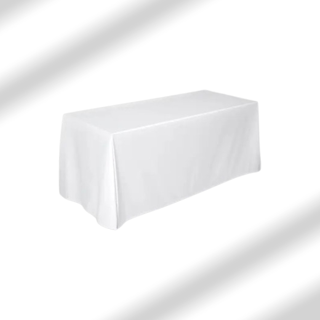 White Rectangular Table Cover