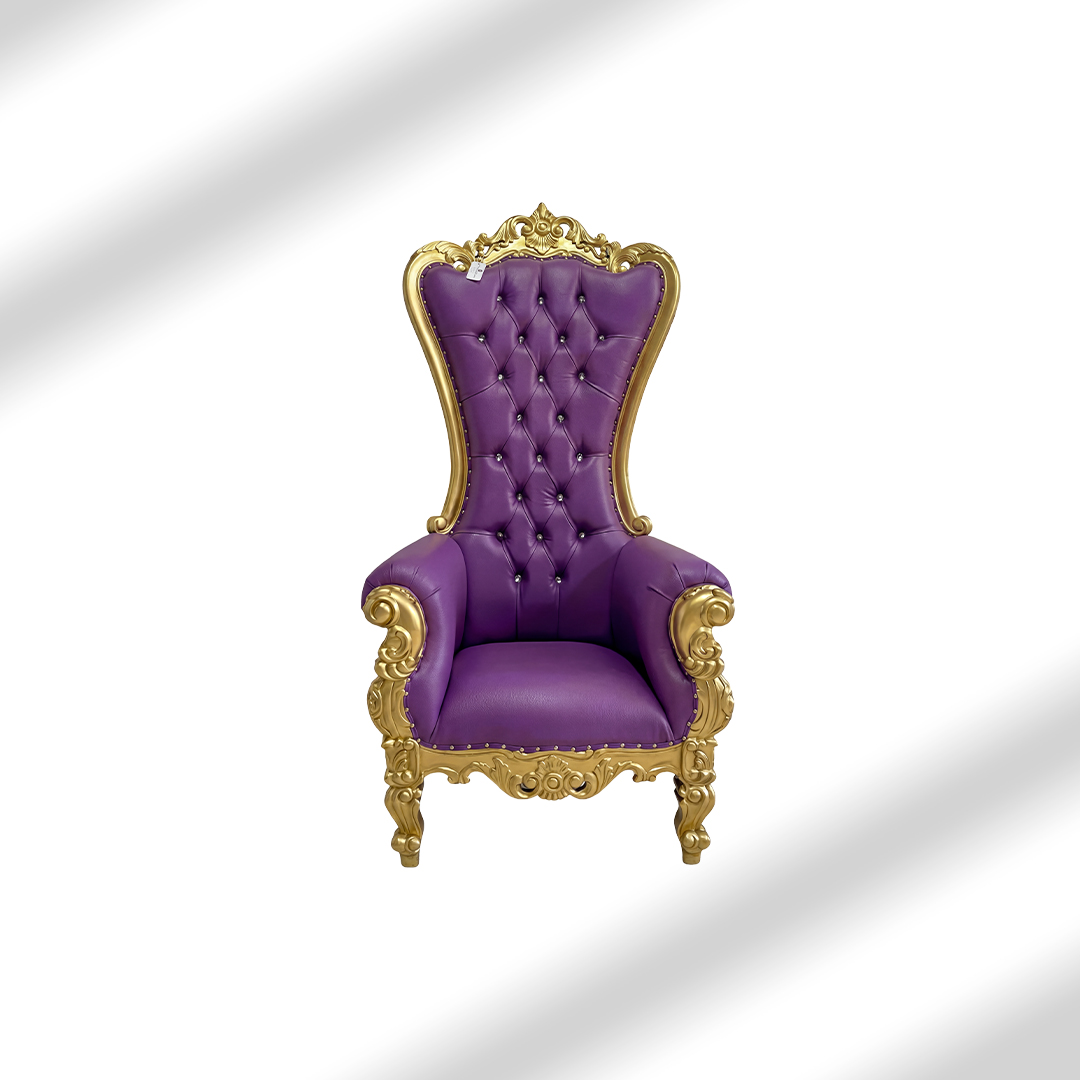 Purple Royal Throne Chair